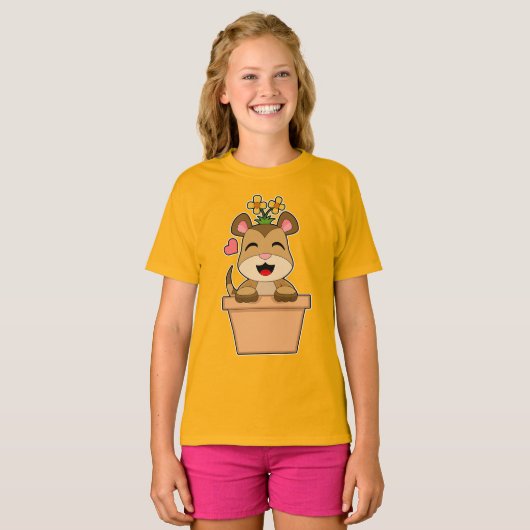 Meerkat Flower T-shirt (Voorkant volledig)