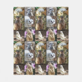 Meerkat fotocollage, Medium fleece deken. (Voorkant)