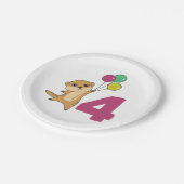 Meerkat Fourth Birthday Balloons Kinder paper Bord (Gekanteld)