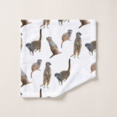 Meerkat Frenzy Bathroom Towel Set Bad Handdoek (Wasdoekje)