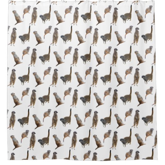 Meerkat Frenzy Shower Curtain (kies kleur) Douchegordijn (Voorkant)