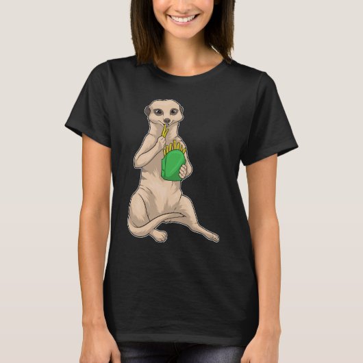 Meerkat friet t-shirt (Voorkant)