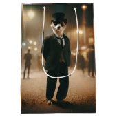 Meerkat gekleed voor Black Stropdas Event, Medium Cadeauzakje (Achterkant)