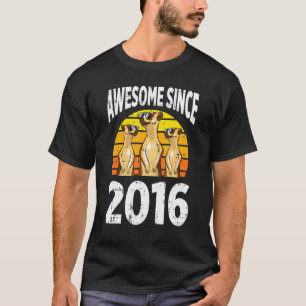 Meerkat Geweldige sinds 2016 6e Verjaardag 6 jaar T-shirt