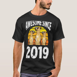Meerkat Geweldige sinds 2019 3e Verjaardag 3 jaar T-shirt