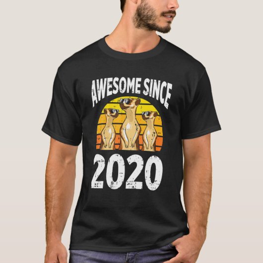 Meerkat Geweldige sinds 2020 2 jaar oud T-shirt (Voorkant)
