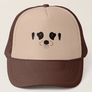 Meerkat gezichtsilhouet trucker pet