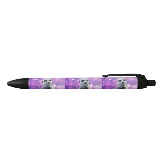 Meerkat Glitter Bomb, Blauwe Inktpen. Blauwe Inkt Pen (Bovenkant)