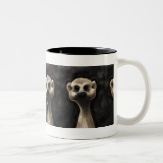 Meerkat grote koffie-mok! tweekleurige koffiemok