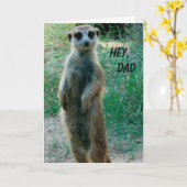 Meerkat Happy Vaderdag Kaart (Gele Bloem)