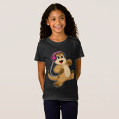 Meerkat Headphone Music T-shirt (Voorkant volledig)