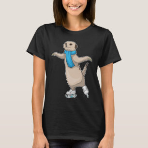 Meerkat Ice skating Ice schaatsen T-shirt