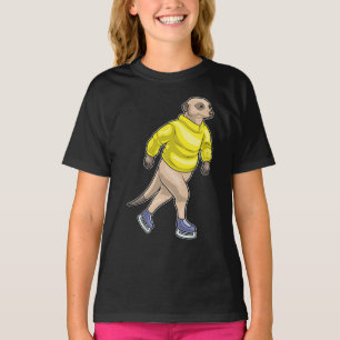 Meerkat Ice skating Ice schaatsen T-shirt