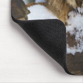 Meerkat in de sneeuw muismat (Hoek)