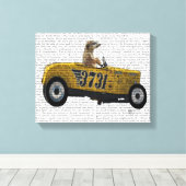 Meerkat in warme weg canvas afdruk (Insitu (Houten vloer))