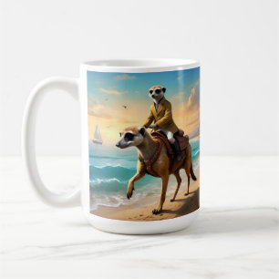 Meerkat Jockey op een Meerkat paard, Koffiemok