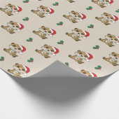 Meerkat Kerst Winter Dieren Vakantie Meerkats Cadeaupapier (Hoek)