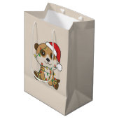 Meerkat Kerst Winter Dieren Vakantie Meerkats Medium Cadeauzakje (Voorkant Gekanteld)