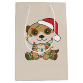 Meerkat Kerst Winter Dieren Vakantie Meerkats Medium Cadeauzakje (Voorkant)