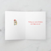 Meerkat-kerstkaart, aanpasbaar feestdagen kaart (Binnen)