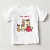 Meerkat Kerstvakantie Baby T-shirt (Voorkant)