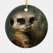 Meerkat-kerstversiering Keramisch Ornament (Voorkant)