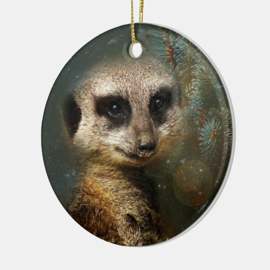 Meerkat-kerstversiering Keramisch Ornament (Links)