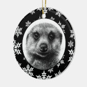 Meerkat-kerstversiering Keramisch Ornament (Links)