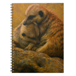 Meerkat Knuffel - Earth-Toned Wildlife Painting Notitieboek
