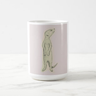 Meerkat, koffie mok, thee, latte, thuis, keuken koffiemok