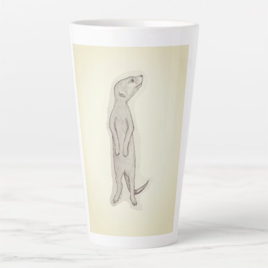 Meerkat, koffie mok, thee, latte, thuis, keuken latte mok (Voorkant)
