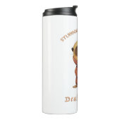 Meerkat koppig omgaan met het schattig Schattig gr Thermosbeker (Gedraaid links)