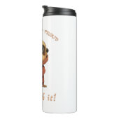 Meerkat koppig omgaan met het schattig Schattig gr Thermosbeker (Geroteerd rechts)