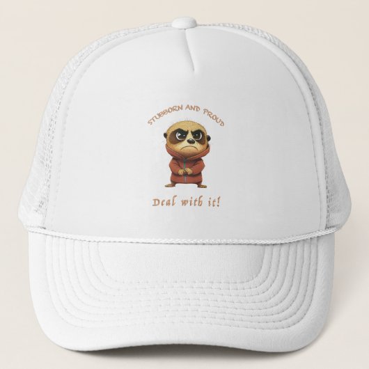 Meerkat koppig omgaan met het schattig Schattig gr Trucker Pet (Voorkant)