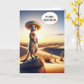 Meerkat krijgt oude Humor Kaart (Gele Bloem)