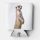 Meerkat - Kunststijl Pop en geposterized Blikjeskoeler (Voorkant)