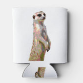 Meerkat - Kunststijl Pop en geposterized Blikjeskoeler (Achterkant)