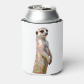 Meerkat - Kunststijl Pop en geposterized Blikjeskoeler (Blikje Achterkant)