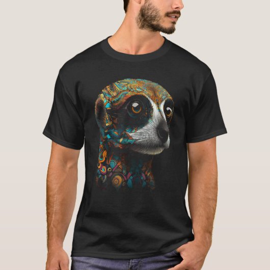 Meerkat Kunstwerk Dier Meerkat 4 T-shirt (Voorkant)