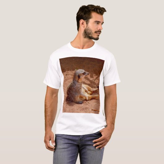 Meerkat Lazy Days T-shirt (Voorkant volledig)
