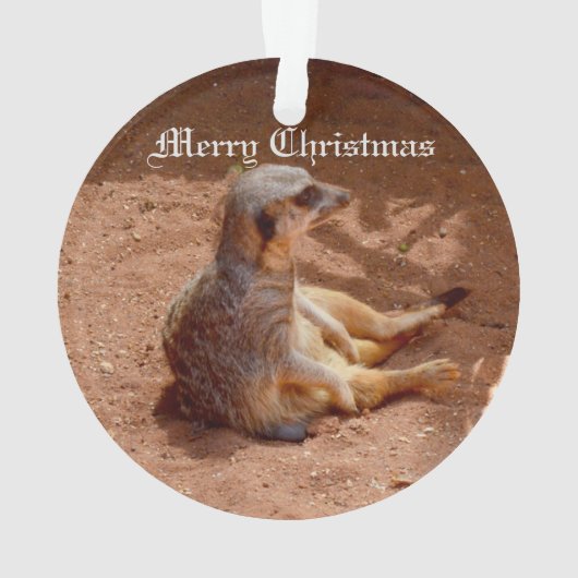 Meerkat Lazy Dayz Ornament (achterkant)