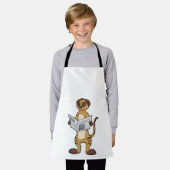 Meerkat leest een krant schort (Gedragen)