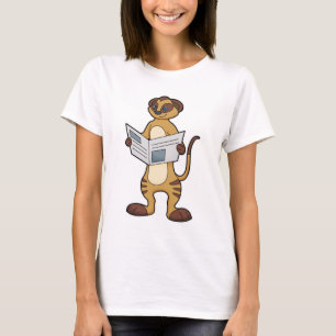 Meerkat leest een krant t-shirt