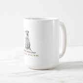 Meerkat leuk grappig koffiemok (Voorkant rechts)