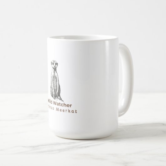 Meerkat leuk grappig koffiemok (Voorkant rechts)