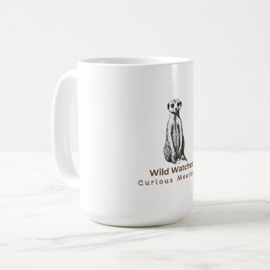 Meerkat leuk grappig koffiemok (Voorkant links)