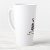 Meerkat leuk grappig latte mok (Linkerhoek)