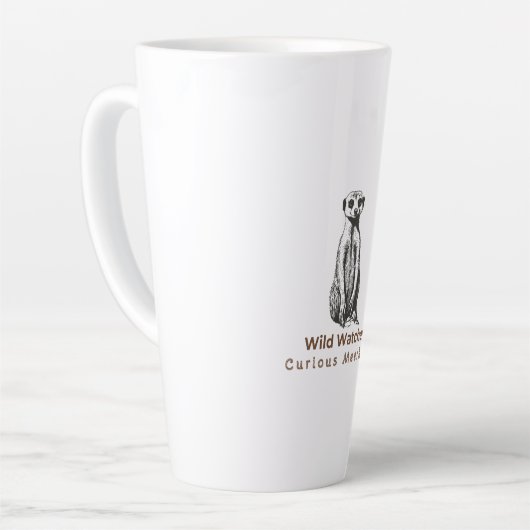 Meerkat leuk grappig latte mok (Linkerhoek)