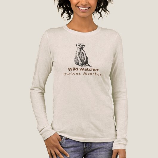 Meerkat leuk grappig Tri-Blend shirt (Voorkant)