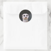 Meerkat Lookout rond sticker (Tas)
